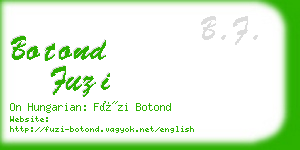 botond fuzi business card